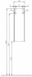Акватон Шкаф подвесной Сакура 33 с бельевой корзиной ольха наварра/белый – фотография-4